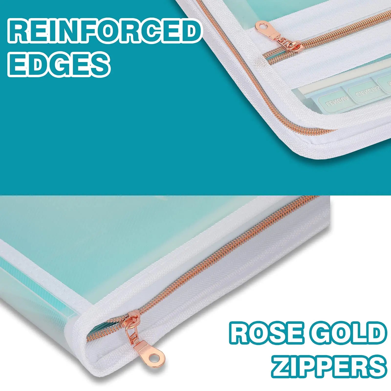 13 Pocket Expanding File Folder Organizer with Front Clear Pouch,Accordion File Organizer with Zipper Closure,Papers Letter Size