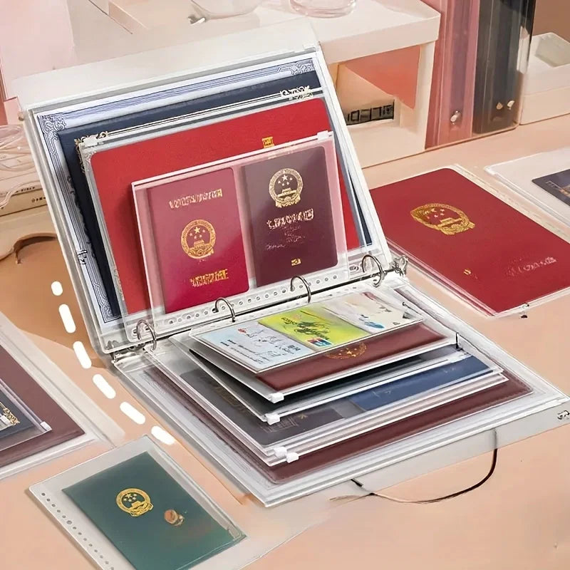 7-in-1 A4 Document Storage Bag Student Waterproof Zip File Bag Makeup Bag School Office Supplies Miscellaneous Storage Organizer