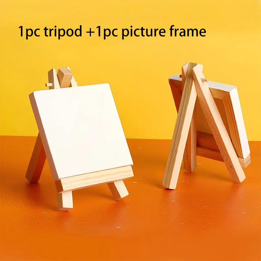 1pc Mini Easel Artists Shelf Canvas Set Desktop Painting Kids Craft DIY Drawing Small Table Tripod Easel Display Holder Wood