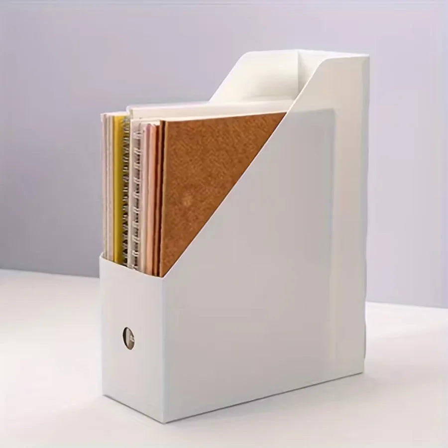1pc Desktop Storage Book Standing Box File Rack Piece Frame Storage Box Book Standing Rack Data Rack Stationery Rack