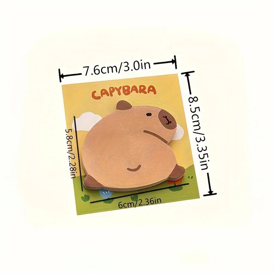2-4pcs Sticky Notes Cartoon Capybara Sticky Notes Self-adhesive Memo Pad To Do List Planner Sticker Notepad Stationery Supply