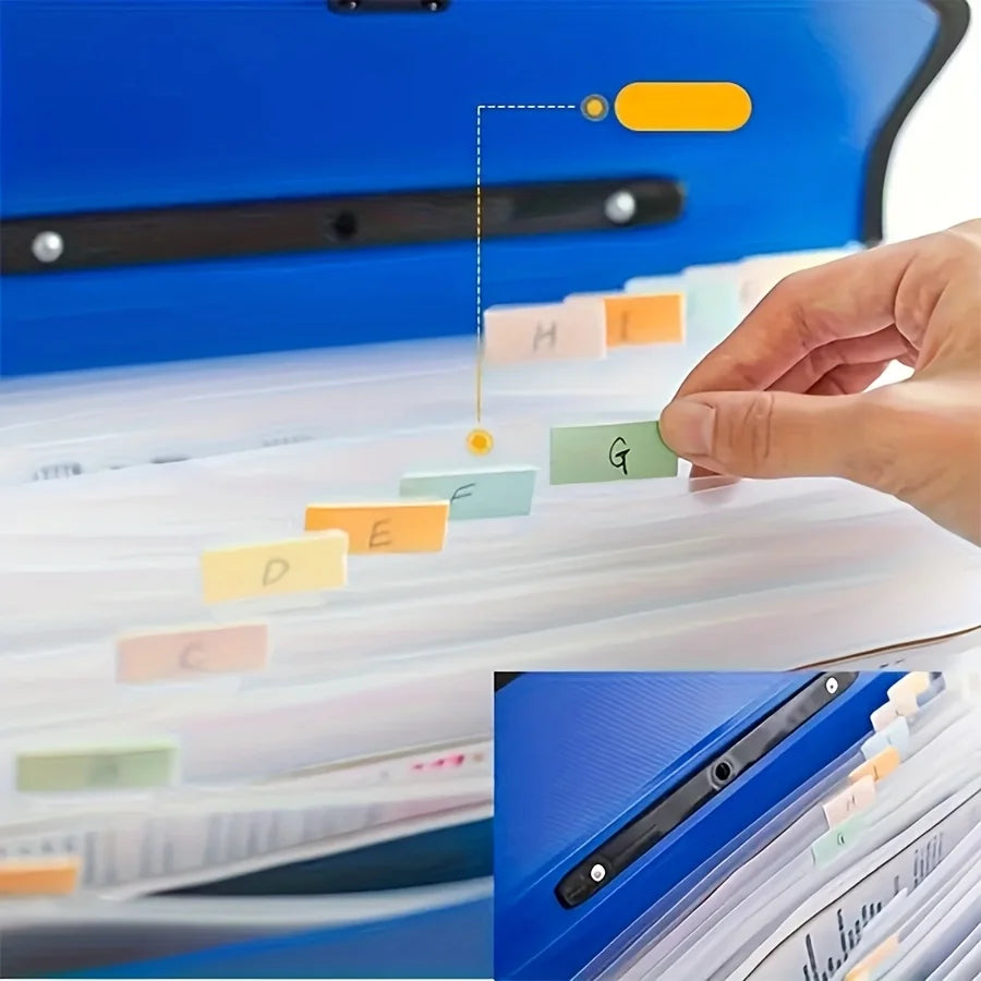 13-Compartment A4 Document Folder | Portable Multifunctional Organizer, Modern PP Business Briefcase with Durable Zipper Closure