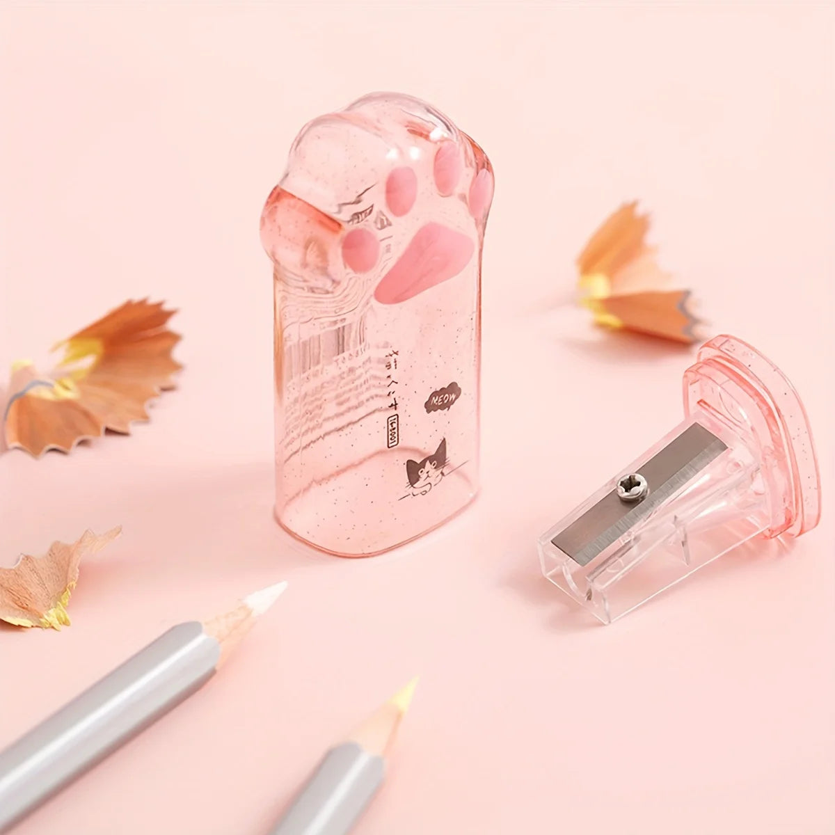 Cat Paw Pencil Sharpener  Manual Pencil  Sharpener  Acrylic  Pencil Sharpener Stationery Gift  Cute Stationery for Art