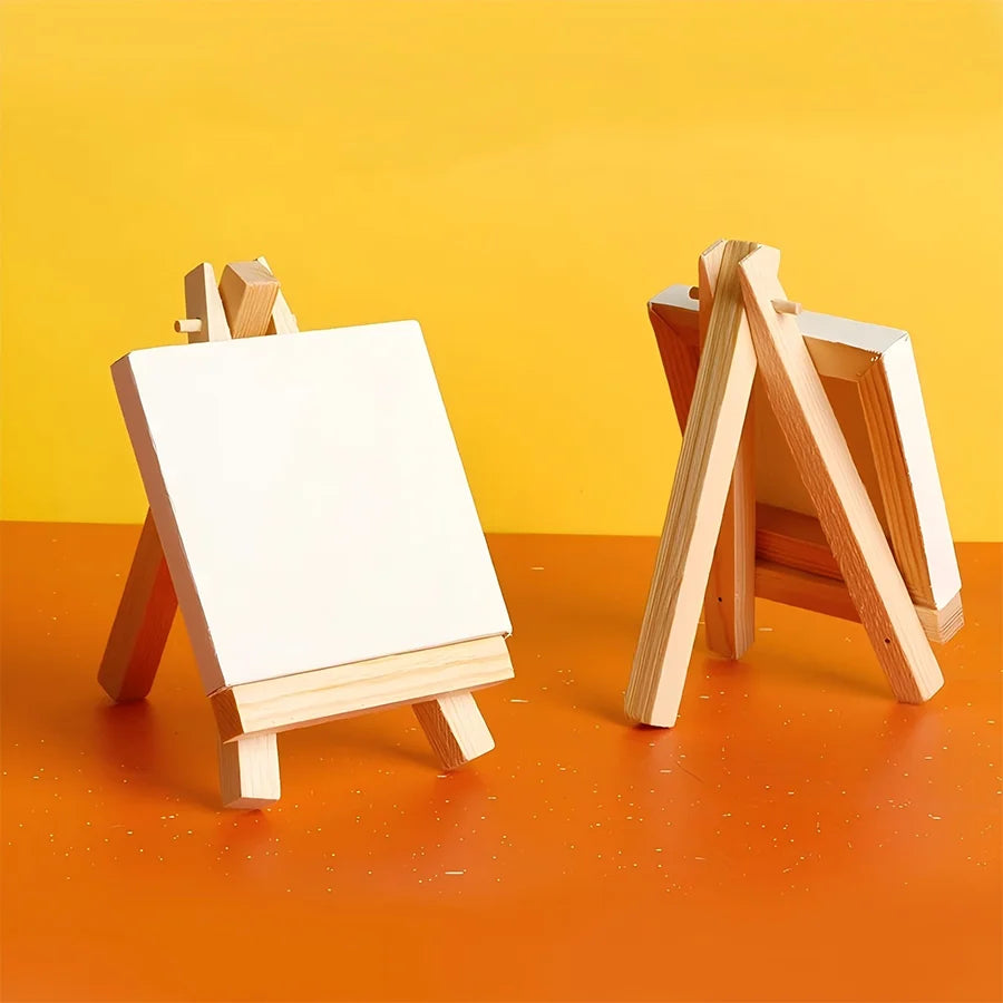 1pc Mini Easel Artists Shelf Canvas Set Desktop Painting Kids Craft DIY Drawing Small Table Tripod Easel Display Holder Wood