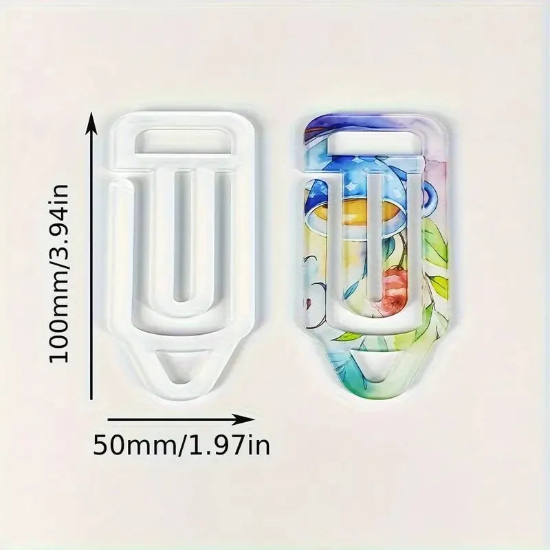 2pcs acrylic paper clip bookmarks, student books, notes, file card holders, student school office