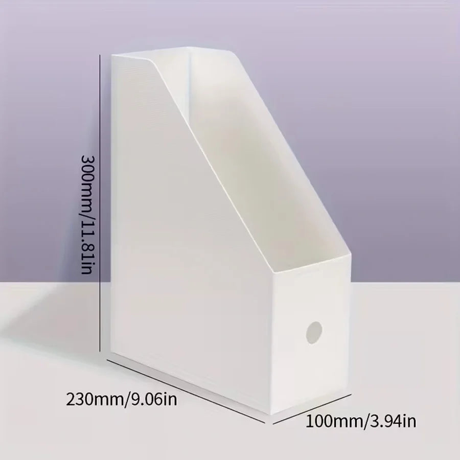 1pc Desktop Storage Book Standing Box File Rack Piece Frame Storage Box Book Standing Rack Data Rack Stationery Rack