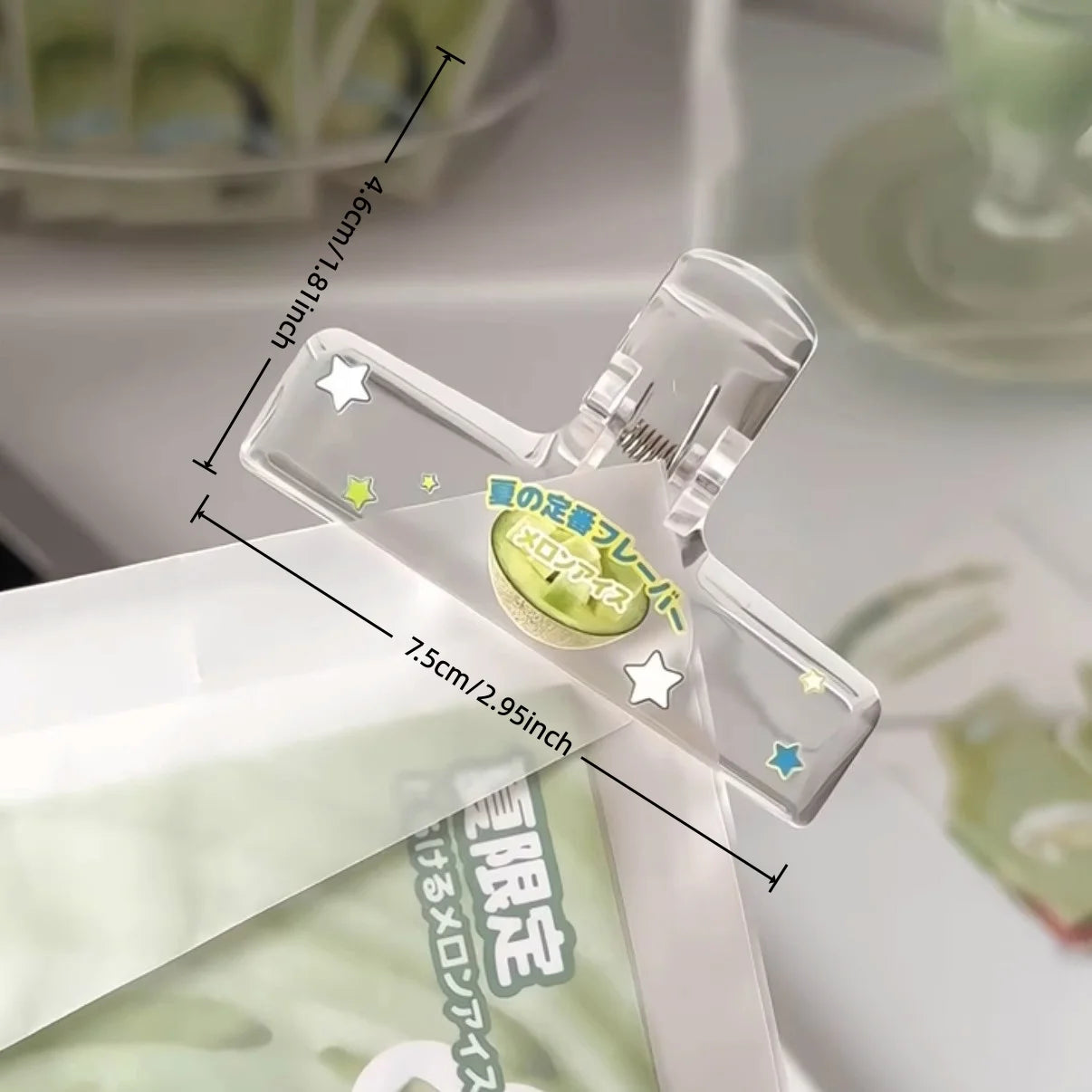 1 transparent acrylic file clip, a simple file clip, suitable for organizing documents and receipts, office and school supplies