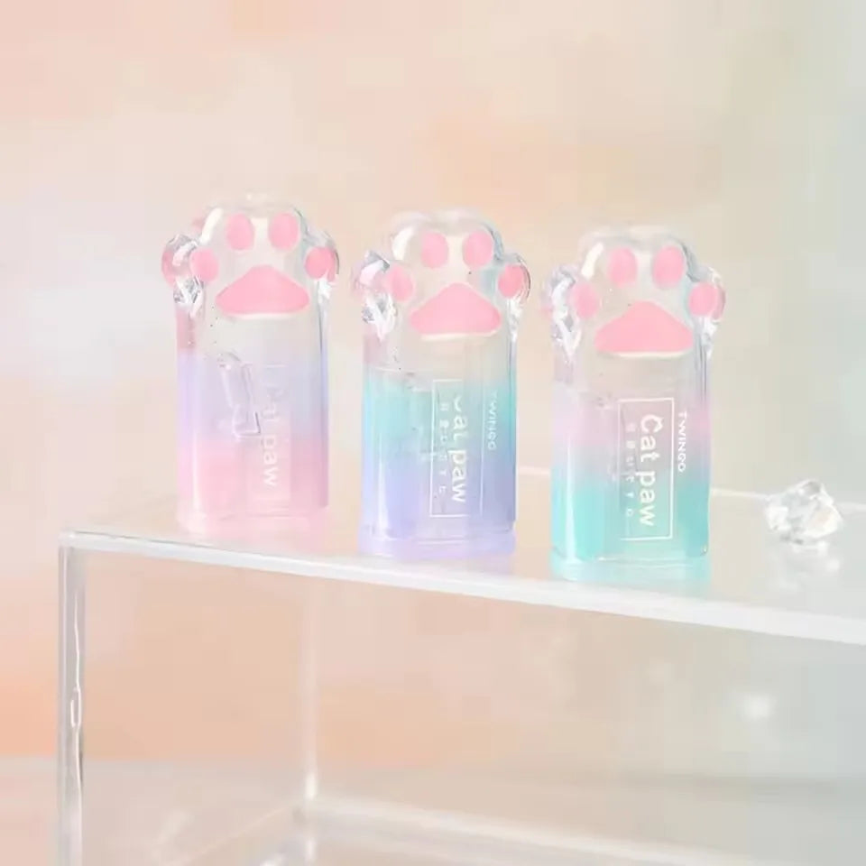 1pcs Gradient colored cat paw pencil sharpener cute cat shaped student office stationery pencil sharpener
