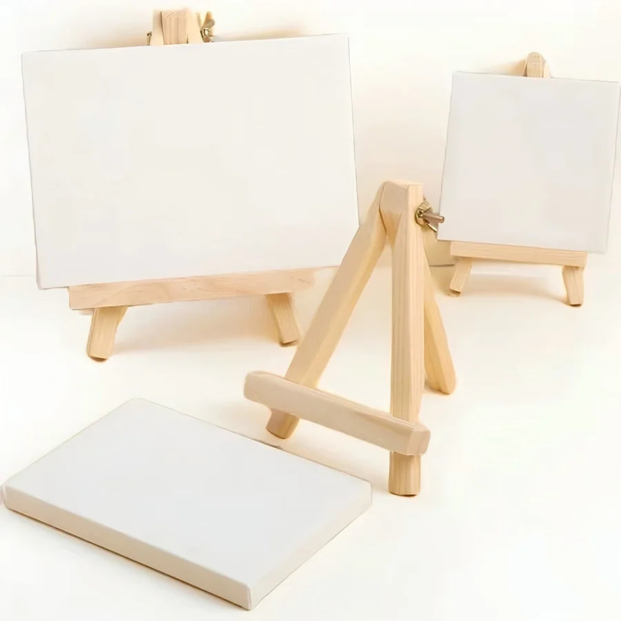1pc Mini Easel Artists Shelf Canvas Set Desktop Painting Kids Craft DIY Drawing Small Table Tripod Easel Display Holder Wood