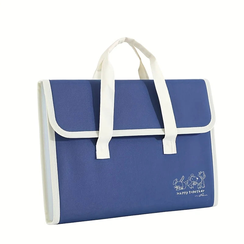 13-layer folder, file bag, storage bag, A4 clip storage bag, suitable for school, home and office