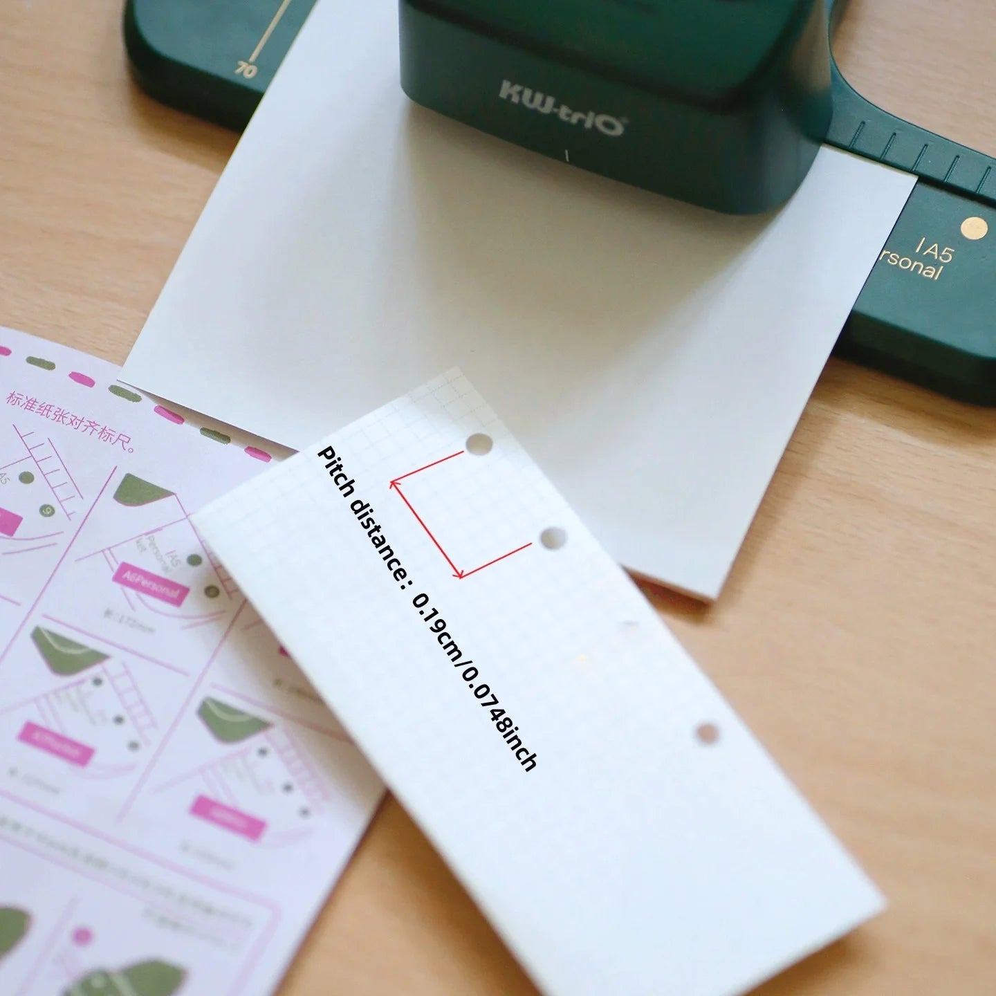 1pc three-hole puncher, ergonomic handle, handmade diary scrapbook, suitable for school and office organizing supplies