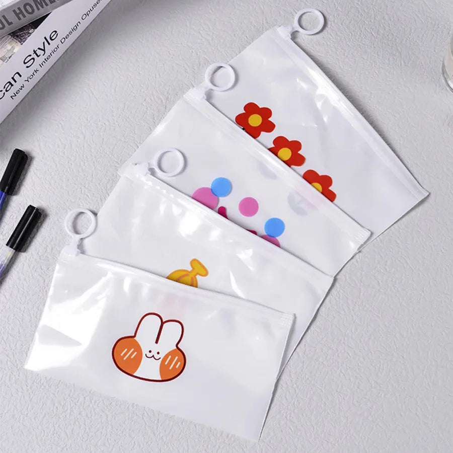 1 pack of 6pcs transparent organizing bag, daily office, daily life storage bag bills, student documents,  pencil case,office