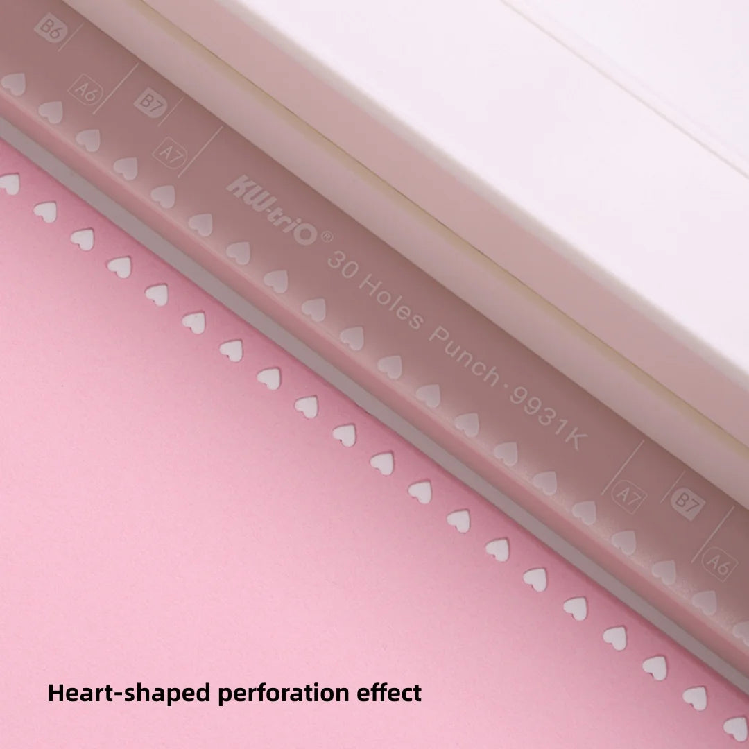 30 Hole A4 B5 A5 B6 A6 Loose Leaf Punch Notebook Planner Paper Hand Push Perforated Puncher School Supplies Stationery