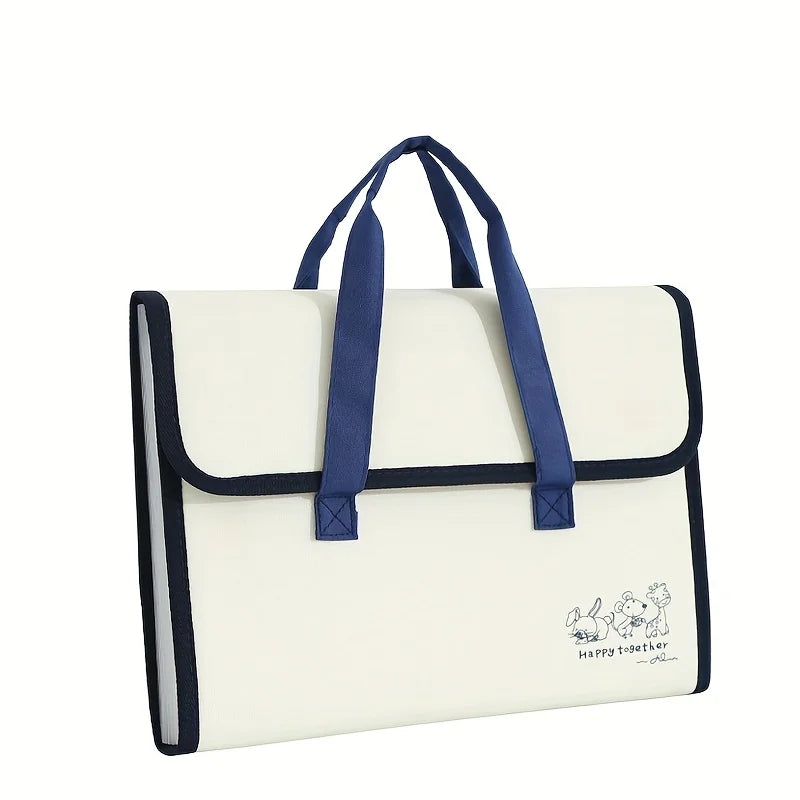 13-layer folder, file bag, storage bag, A4 clip storage bag, suitable for school, home and office