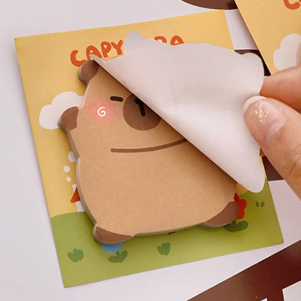 2-4pcs Sticky Notes Cartoon Capybara Sticky Notes Self-adhesive Memo Pad To Do List Planner Sticker Notepad Stationery Supply