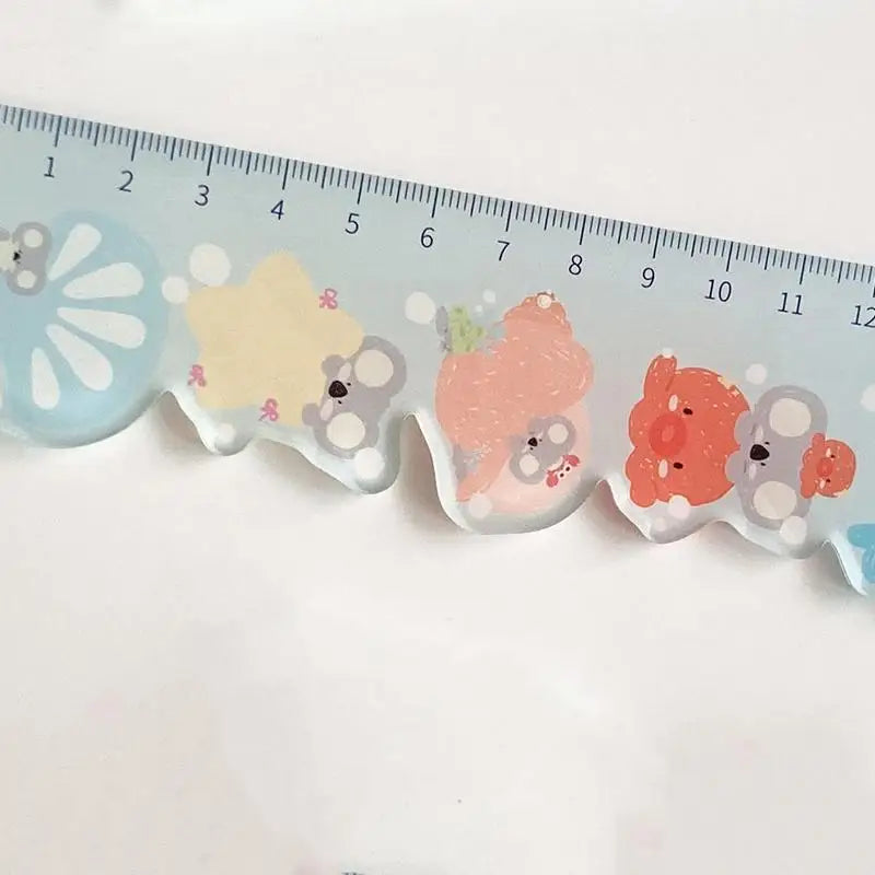 Koala animal-shaped ruler, cartoon cute tool ruler, stationery measuring ruler, school office supplies